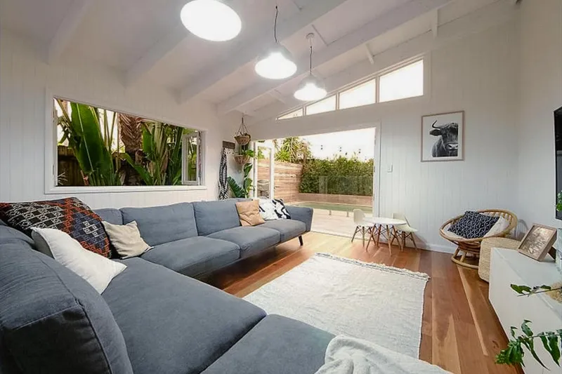 Beach house renovation - Poolside entertainment deck and landscaping