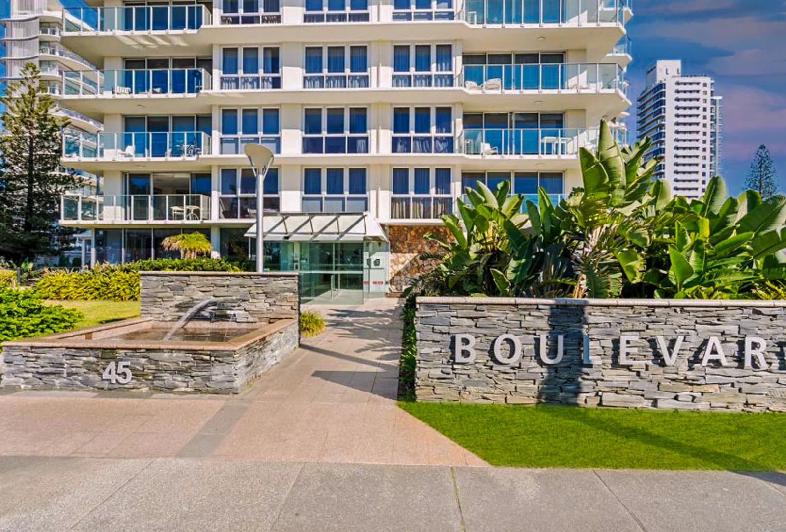 Exterior facade of Boulevard Towers - Building Rectification & Upgrade completed rectification in Broadbeach