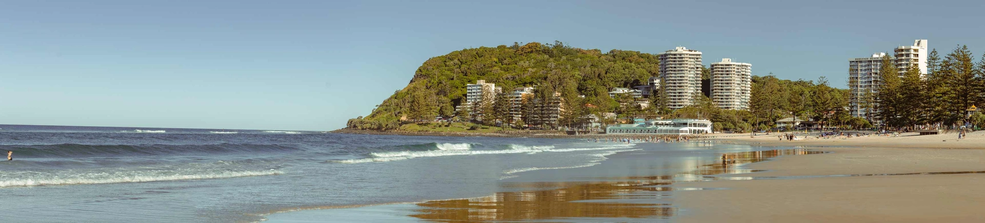 Burleigh Heads headland panoramic view showcasing the coastal architecture setting of Burleigh Beach Designs