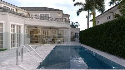 French Provincial Waterfront Transformation - architectural project by Burleigh Beach Designs in Runaway Bay, Gold Coast, Queensland