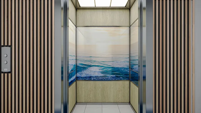 La Pacifique - Exterior view of apartment building with coastal design elements and beachfront location